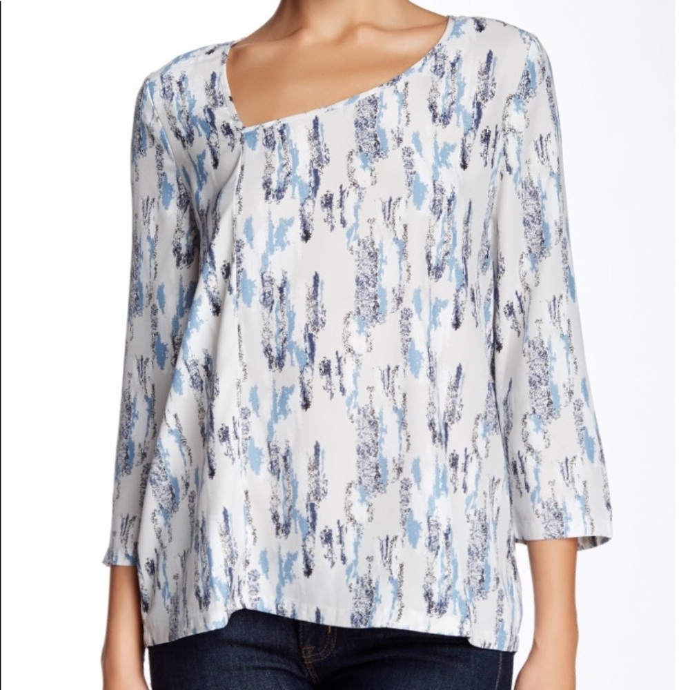 Valette Asymmetric Neck Blouse NWOT